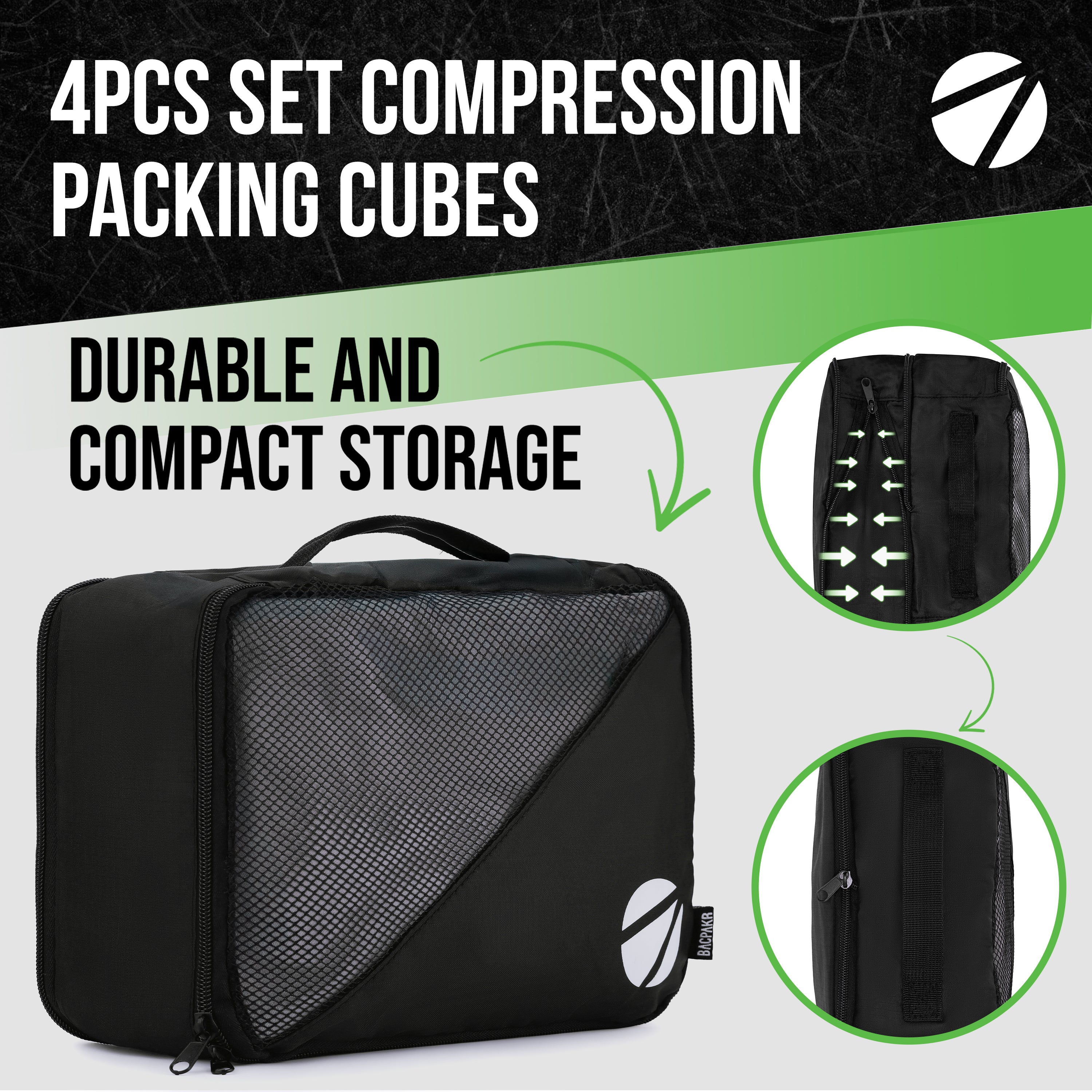BACPAKR™ Ultra-Durable Compression Cubes