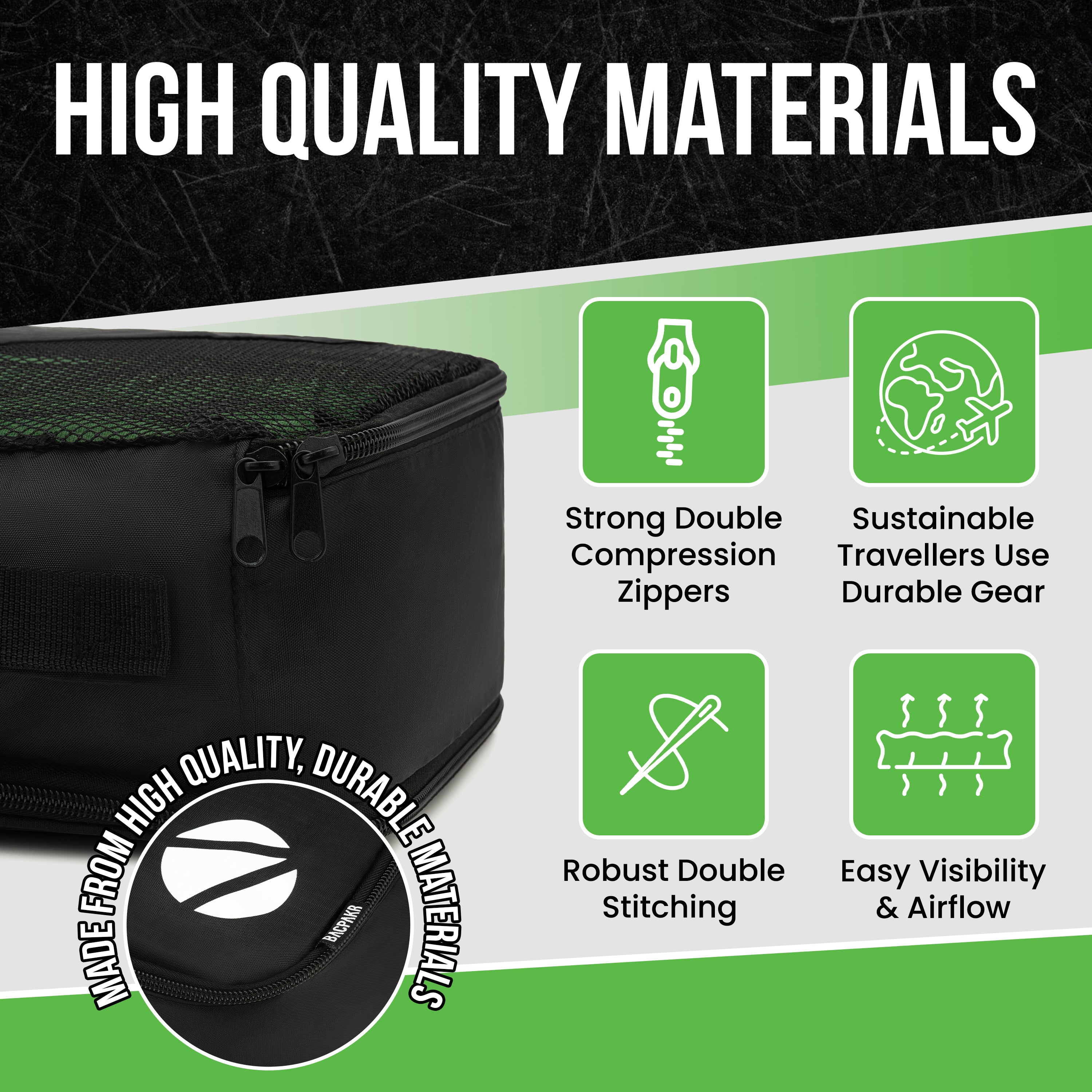 BACPAKR™ Ultra-Durable Compression Cubes
