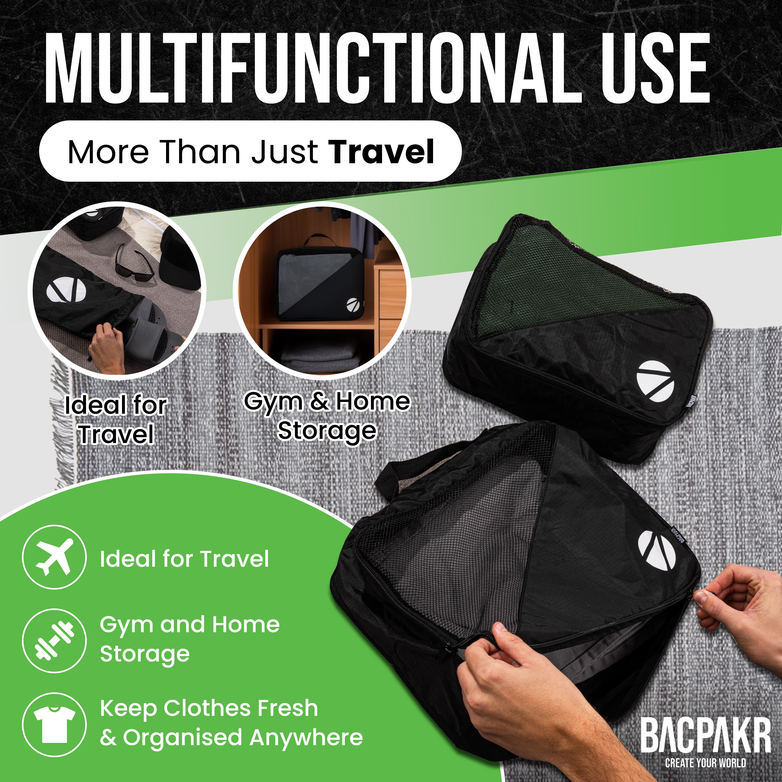 BACPAKR™ Ultra-Durable Compression Cubes